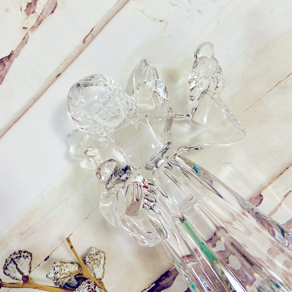 Vintage MIKASA Angelic Harmony Crystal Angel with Birds, No Box